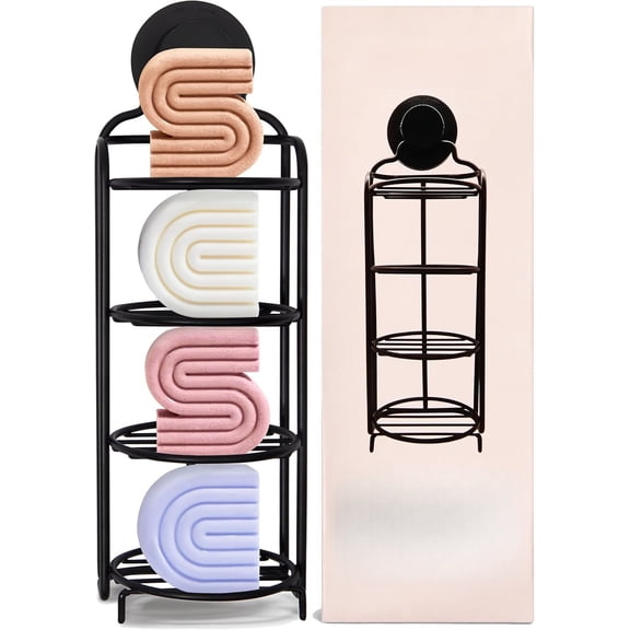 Hanging Shower Caddy with Suction Cup Self-Draining Bar Soap Holder & Shower Caddy for Shampoo Bars, Conditioner Bars & Soap Rust Proof, Eco-Friendly, Wall Mount or Free-Standing Organizer