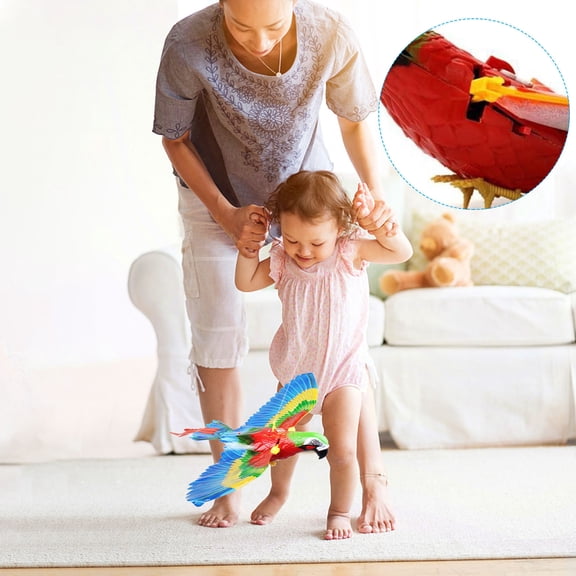 Hanging Simulated Pet Toy With Music 360-Degree Rotating For Ceiling Plastic Parrot