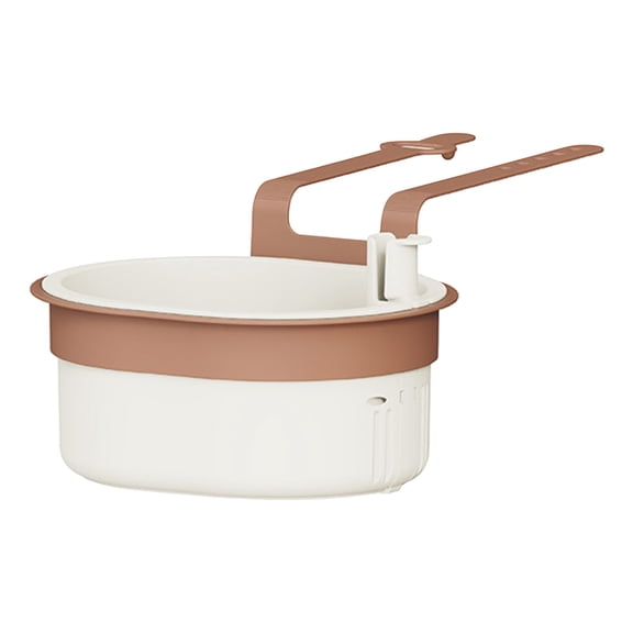 Hanging Sink Basket for Kitchen Scrap Stainless Steel or Coated Mesh for Cleaning and Clog Prevention Size 25.5x15x9.1cm