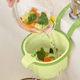 thumbnail image 1 of Hanging Sink Drain Basket Over Faucet Kitchen Strainer 14.5cm Plastic Colander with Adjustable Hook for Food Scraps Sponge Storage Macaron Space Saving Organizer for Dishes Vegetables, 1 of 6