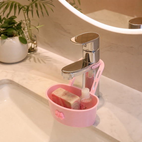 Hanging Sink Drain Basket, Kitchen Sink Fruit Vegetable Washing Colander, Household Sink Storage Strainer Rack, Basket for Kitchen Sink Food Washing Storage