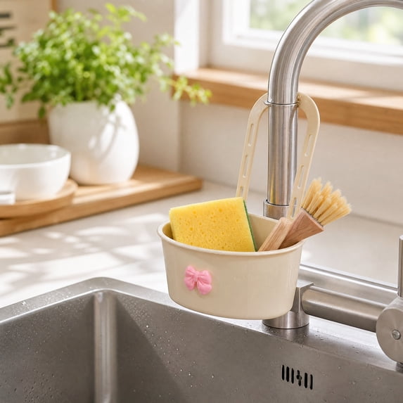 Hanging Sink Drain Basket, Kitchen Sink Fruit Vegetable Washing Colander, Household Sink Storage Strainer Rack, Basket for Kitchen Sink Food Washing Storage