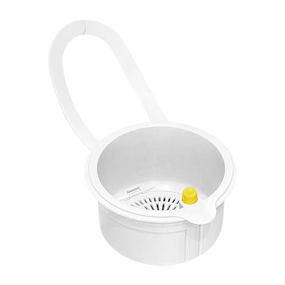 Hanging Sink Drain Basket, Sink Strainer Basket with One-Touch Drain Mesh, Snap-On Strap and Detachable Design, Kitchen Sink Food Scrap Filtering Storage Organizer, 1 Pc, 5.7x4.3"