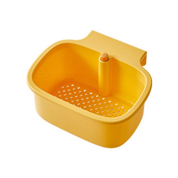 Hanging Sink Strainer With Push Button Drain System Fine Grids Filter Designs Space Saving Kitchen Tool Drying Rack