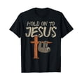 thumbnail image 1 of Hanging Sloth Hold On To Jesus God Christian Men Women Kids T-Shirt, 1 of 5