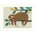 thumbnail image 1 of TrendyDecor4U Hanging Sloth II By Bernadette Deming Framed Print BER1316-712W, 1 of 4