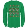 thumbnail image 1 of Hanging Sloth Ugly Christmas Sweater Mens Long Sleeve T Shirt Irish Green LG, 1 of 1