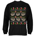 thumbnail image 1 of Hanging Sloth Ugly Christmas Sweater Mens Sweatshirt Black SM, 1 of 1