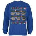 thumbnail image 1 of Hanging Sloth Ugly Christmas Sweater Mens Sweatshirt Royal SM, 1 of 1