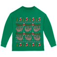 thumbnail image 1 of Hanging Sloth Ugly Christmas Sweater Toddler Long Sleeve T Shirt Green 3T, 1 of 1