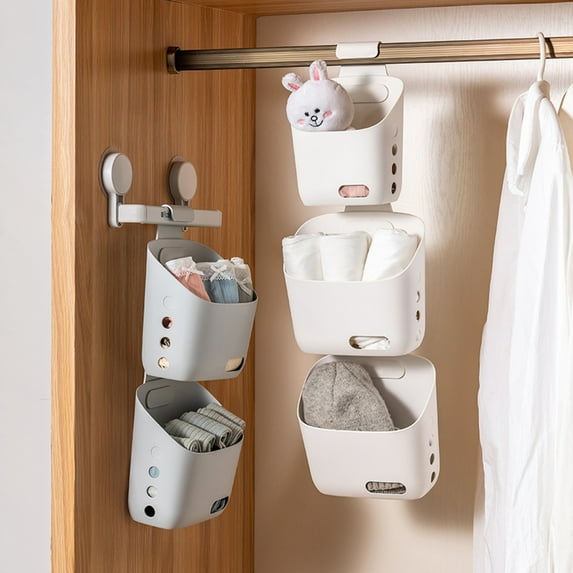 Hanging Small Basket Bathroom Rack Kitchen Plastic Storage Basket Kitchen Rack Bathroom Organizer