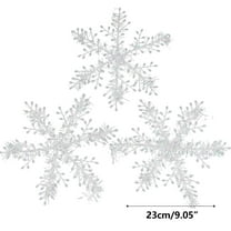 Hanging Snowflake Decorations, Snowflakes String Ornaments, Large Snowflake Garland for White Christmas Decorations, Christmas Winter Wonderland, Indoor Home Decor, New Year Party Decorations