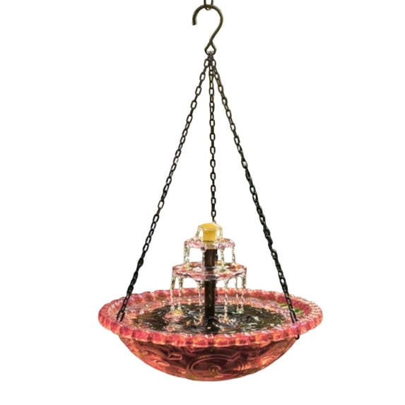 Hanging Solar Bird Bath Fountain Outdoor Solar Hanging Bird Bath Fountain,attracts Hummingbirds,garden Decoration Decorative Garden Yard Patio Bird Bath Fountain