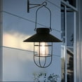 Hanging Solar Lantern Outdoor DHF10 Black Metal Vintage Lanterns Warm