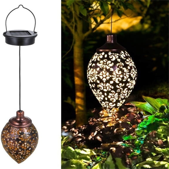 Hanging Solar Lanterns Outdoor, Fall Solar Lights Outdoor Decorative, Iron Solar Lanterns Outdoor Waterproof LED Lights, for Outside, Patio, Porch, Pathway Hanging Decor