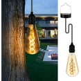 thumbnail image 1 of Hanging Solar Lights Glass Edison Bulbs Solar Powered Lantern Outdoor Waterproof LED Garden Decorative Light for Patio Yard Tree (1-Pack), 1 of 9