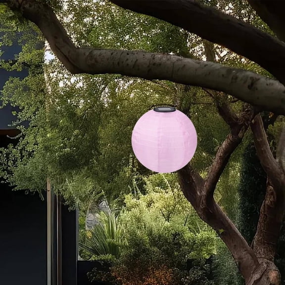 Hanging Solar Lights for Outside Patio Waterproof Outdoor Lanterns Lights Solar Lantern Hanging Solar Lantern Chinese Lanterns Powered Powered Decorative Lanterns Hanging Solar Lights Pink