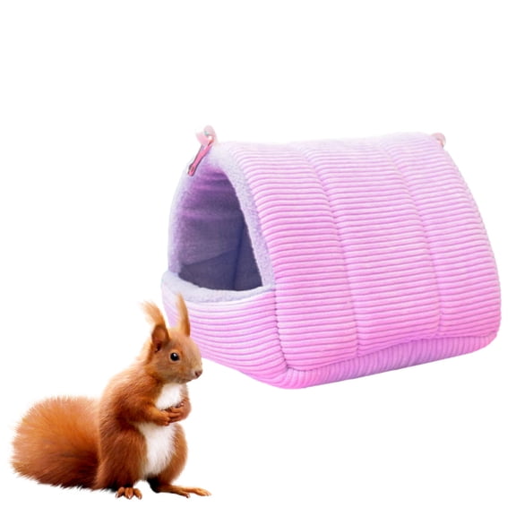 Hanging Squirrel Nest Bed Soft Cotton Cozy Cave for Small Pets Hammock