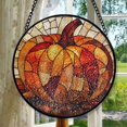 thumbnail image 1 of Hanging Stained Glass for Windows Pumpkin, Mother’s Day Keepsake, Valentine’s Day Decor, Festival Gift Ornament, Christmas Ornament Gift, Keepsake 2025, 1 of 6