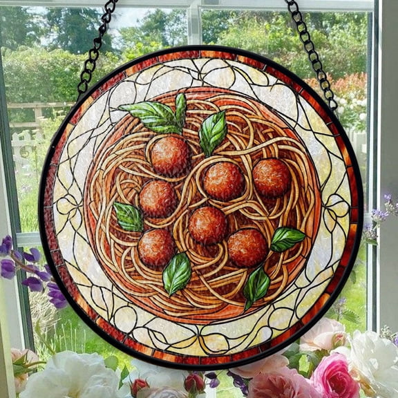 Hanging Stained Glass for Windows Sun - Stained Glass for Windows Sun, Festival Gift Ornament, Year-Round Decorative Piece, Home Wall & Window Art, Brightens Any Space with Light