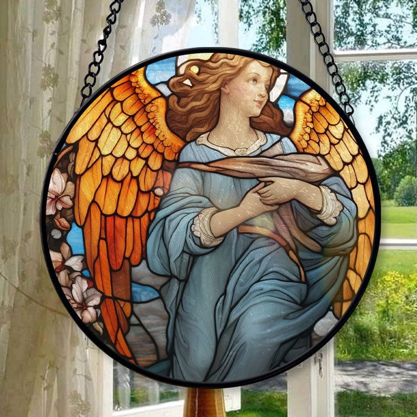Hanging Stained Glass for Windows Angel, Festival Gift Ornament, Christmas Ornament Gift, Mother’s Day Keepsake, Valentine’s Day Decor, Keepsake 2025