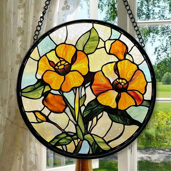 Hanging Stained Glass for Windows Customized Holiday Tree Ornament Gift for Mom Romantic Valentine Decoration Holiday Festival Ornament Keepsake 2025