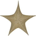 thumbnail image 1 of Hanging Star Decoration, Christmas Decoration Star Decoration Party, 4th of July Star Home Decorations, Ultra Lightweight, Fabric Covered, Fold Flat Metal Frame (32 inch, Gold Metallic Mesh), 1 of 6
