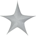 thumbnail image 1 of Hanging Star Decoration, Christmas Decoration Star Decoration Party, 4th of July Star Home Decorations, Ultra Lightweight, Fabric Covered, Fold Flat Metal Frame (60 Inch, Silver Metallic Mesh), 1 of 5