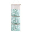 thumbnail image 1 of Hanging Storage Bag, Multifunctional Fabric Organizer with 3 Pockets, Cotton Linen Door Wall Mount Rectangular Bag for Phone Keys Sundries, 1 of 1