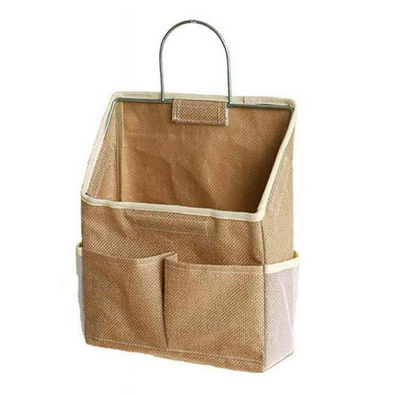 Hanging Storage Bag on Dormitory Wall Wall Door Wardrobe Desktop Fabric Bag CD Magazine Organization Basket,
