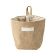 thumbnail image 1 of Hanging Storage Basket, Farmhouse Laundry Basket, Fabric Organizer for Wall Room Door, Cotton Linen Bag for Toys Cosmetics Cloth, Home Hanging Basket, 1 of 4