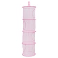 thumbnail image 1 of Hanging Storage Basket, Foldable 4 Layer Compartment Storage Net Bag, Hanging Organizer for Small Clothes Toys Accessories, Nylon Mesh Hanging Shelf for Closet Bedroom Nursery Dorm, 1 of 5