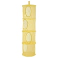 thumbnail image 1 of Hanging Storage Basket, Foldable 4 Layer Compartment Storage Net Bag, Hanging Organizer for Small Clothes Toys Accessories, Nylon Mesh Hanging Shelf for Closet Bedroom Nursery Dorm, 1 of 5