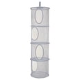 thumbnail image 1 of Hanging Storage Basket,Mesh Storage Basket With 4 Compartments,Foldable Storage Organizer Net Bag for Toys Storage,Space Saver Clothes Bra Underwear Socks Drying Basket,1.8X43.3 inch(Grey), 1 of 3