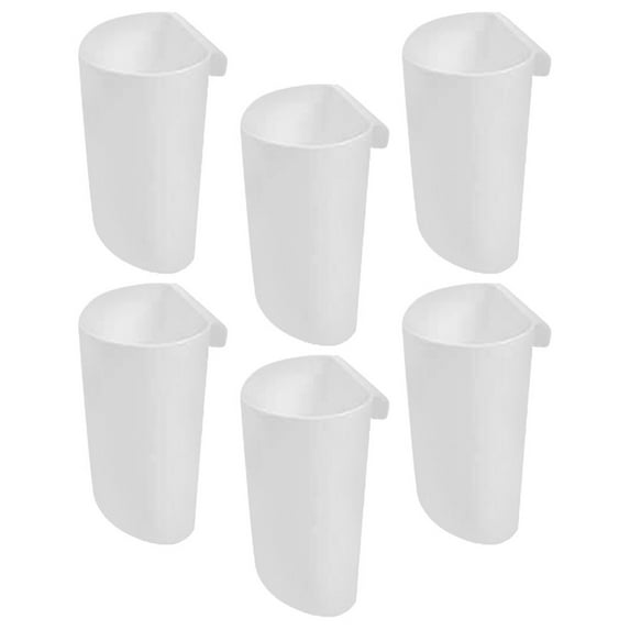 White Hanging Storage Basket with Rolling Cart and Trash Can Holder for Home Organization and Cup Storage Bin