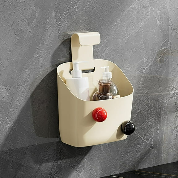 Hanging Storage Basket Wall Mounted Organizer, Multifunction Bedside Bedhead Storage Rack Space Saving Hanging Basket for Dormitory Upper Bunk Bathroom Home Organization