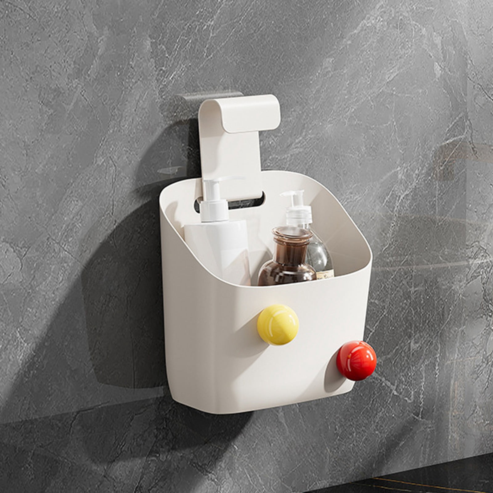 Hanging Storage Basket Wall Mounted Organizer, Multifunction Bedside ...