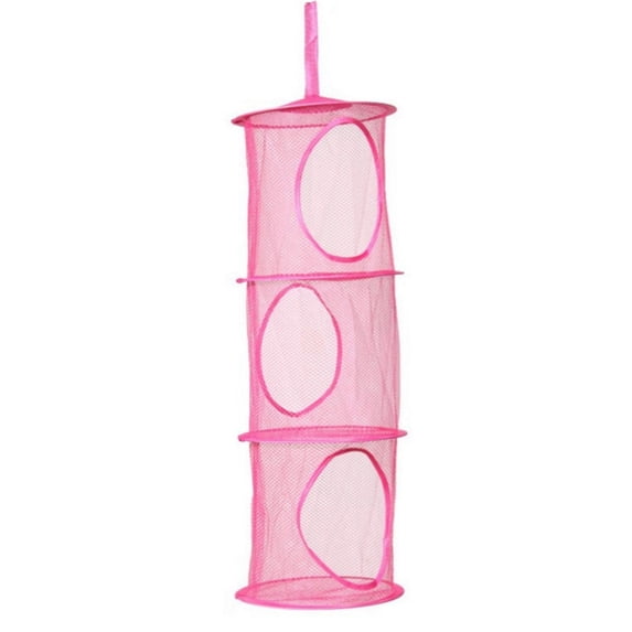 Hanging Storage, Closet Hanging Organizer, Hanging Laundry Basket, 9X42 In, Bright Pink, Kids Room, Soft Sided Sorting, 1 Pc
