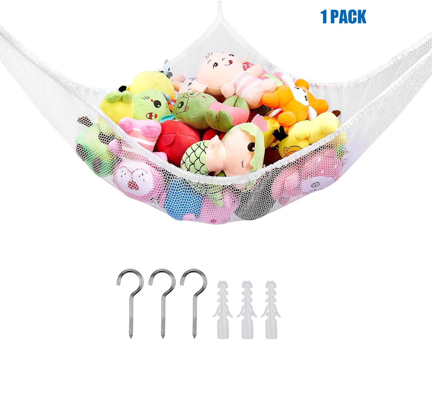 stuffed toy storage hanging children's room display corner animal toys  storage triangle net bed container clothes organizer with - AliExpress