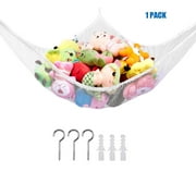 COOLTOP Hanging Storage Corner Kids Hammock Toy Net,Organize Kid's Stuffed animals, Plush Toys, 1 Pack
