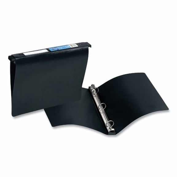 Hanging Storage Flexible Non-View Binder With Round Rings, 3 Rings, 1" Capacity, 11 X 8.5, Black | Bundle of 10