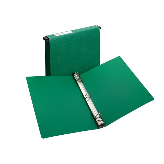 Hanging Storage Flexible Non-View Binder With Round Rings, 3 Rings, 1" Capacity, 11 X 8.5, Green | Bundle of 5 Each