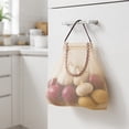 thumbnail image 1 of Hanging Storage Mesh Bags, Reusable Portable Mesh Tote Bag Breathable Net Storage Produce Bag for Fruits Vegetables Onions Garlic Potatoes Kitchen Organizer (1Pc), 1 of 8