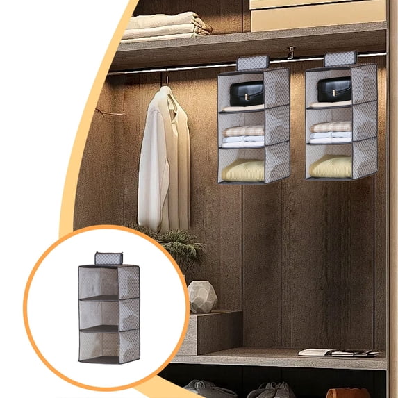 Hanging Storage Organizer, Closet Organizer Hanging Bag, Multilayer Foldable Dustproof Design, for Wardrobe Closet Organization, Home Storage Solution