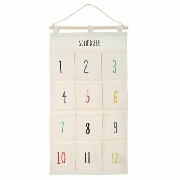 Hanging Storage Organizer, ZzCityTK Multi-Pocket Wall Door Fabric Pouch, Canvas Heavy Duty Bathroom Kitchen Dormitory Closet Space Saver, White