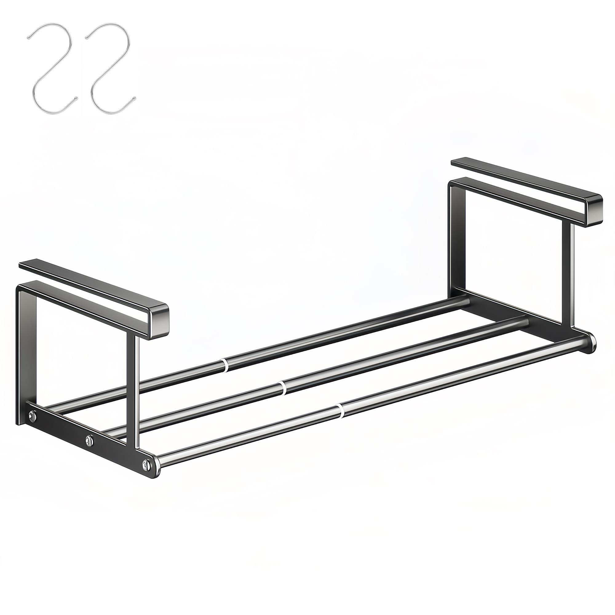 Hanging Storage Rack, Gray Under Cabinet Hanger, 19.69 - 35.43 Inches ...