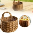 thumbnail image 1 of Hanging Storage Wicker Baskets Wall Mounted Woven Hanging Basket Wicker Small Basket with Handle Wicker Basket with Handle Small Basket Organizer for Gold, 1 of 6