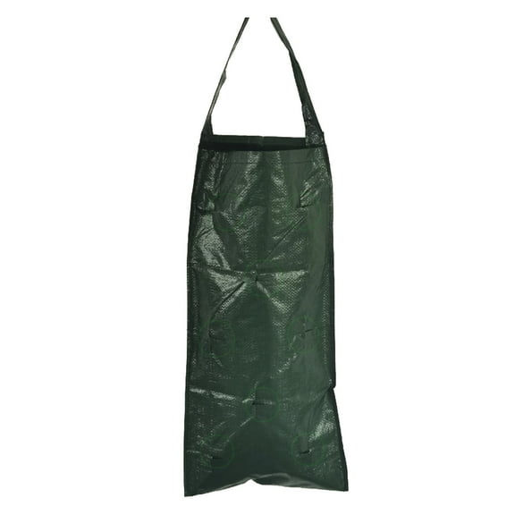 Hanging Strawberry and Tomato Planter Bags - Upside-Down Patio Garden Grow Bags With Handle for Outdoor Flower Planting (Green)