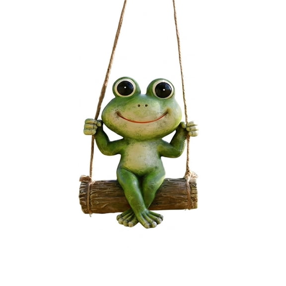 Hanging Swing Animal Statue, Resin /Squirrel Garden Figurine, Outdoor Tree Hanging Ornament for Yard, Patio, Balcony, Cute Animal Sculpture Home Decor