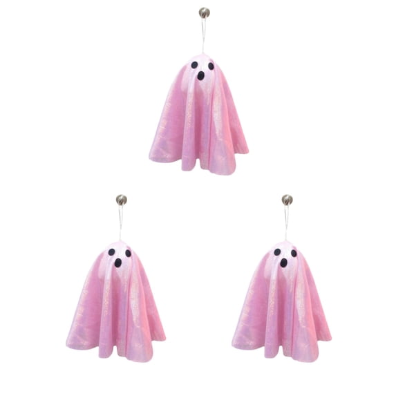 Hanging Swinging Ghost Halloween Decor, Glitter Fabric Hanging Ornament, Lightweight Halloween Decor For Garden Trees, Front Yards And Porch Seasonal Displays